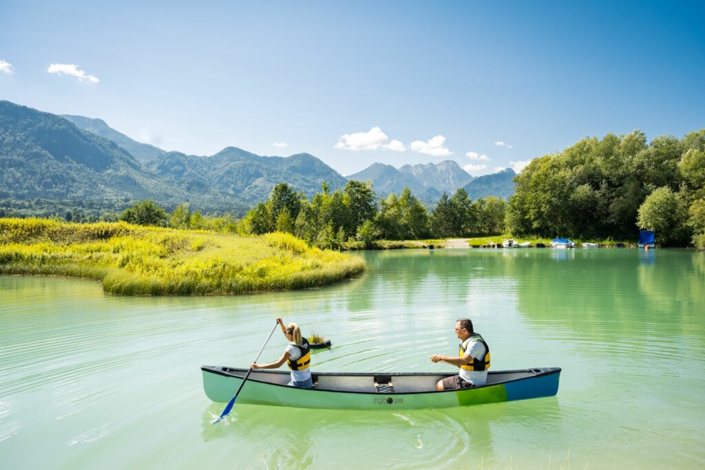 Paddeln auf der Drau (c) Kaernten Werbung, Draupaddelweg