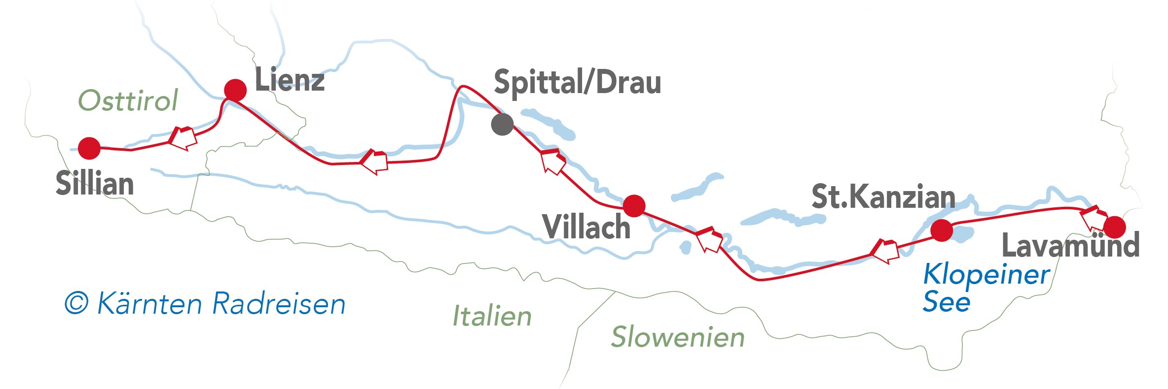 Drauradweg Bike Shuttle (c) Gite in bicicletta in Carinzia