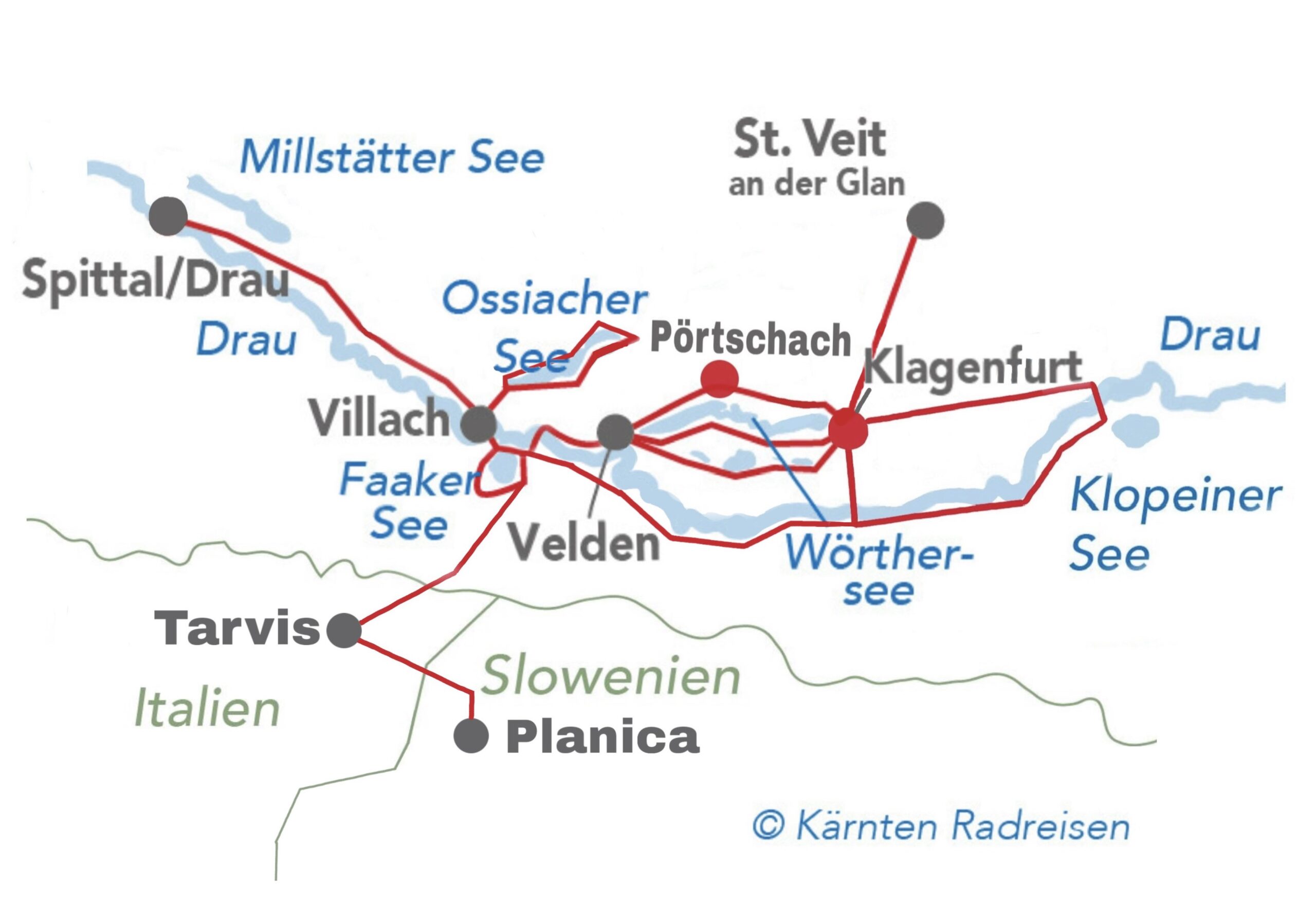 Skizze Velovista Grande 2026 (c) Kärnten Radreisen